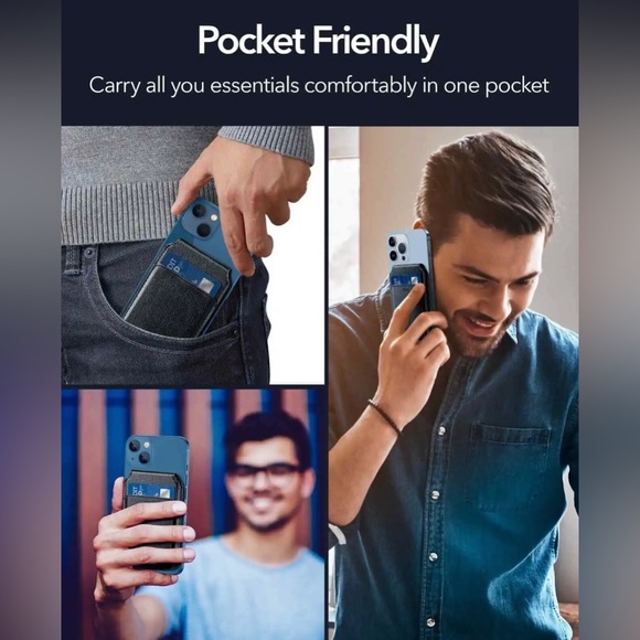 ESR HaloLock Vegan Leather Wallet Stand for iPhone 14/Plus/13/Pro/Max/12/Pro/Max - Picture 2 of 7